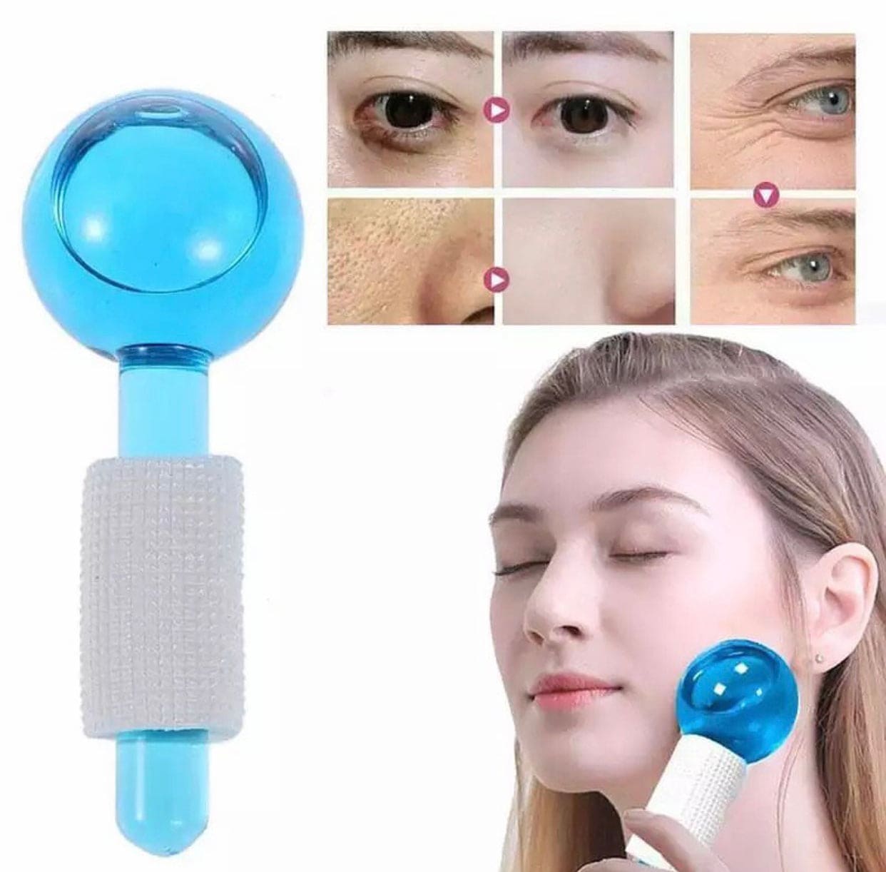 2 Pcs Crystal Ice Hockey, Energy Face Eye Massaging Globes, Face Lifting Anti Wrinkles Ice Roller, Anti Aging Health And Skincare Tool 2 Pcs Crystal Ice Hockey, Energy Face Eye Massaging Globes, Face Lifting Anti Wrinkles Ice Roller, Anti Aging Health And Skincare Tool